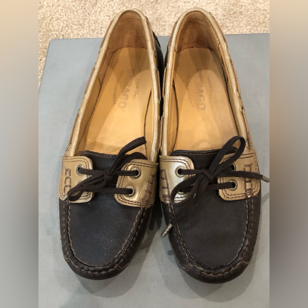 SEBAGO BALA MOCCASINS BOAT SHOES PATENT LEATHER